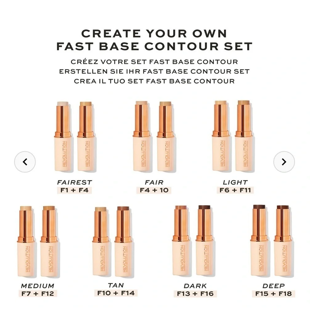 1 Piece - REVOLUTION Fast Base Stick Foundation Shade F5 New Sealed